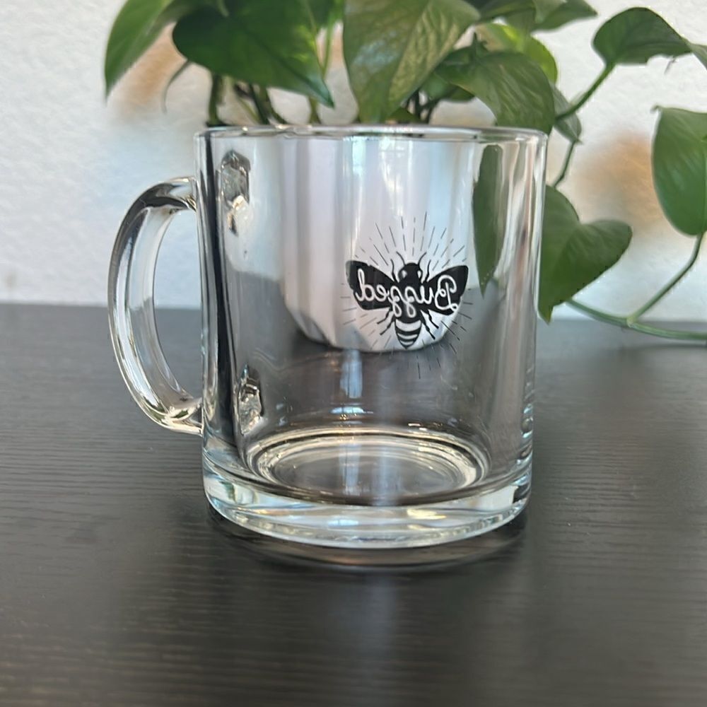 Clear Glass "Buzzed Mug" - Picture 2 of 3